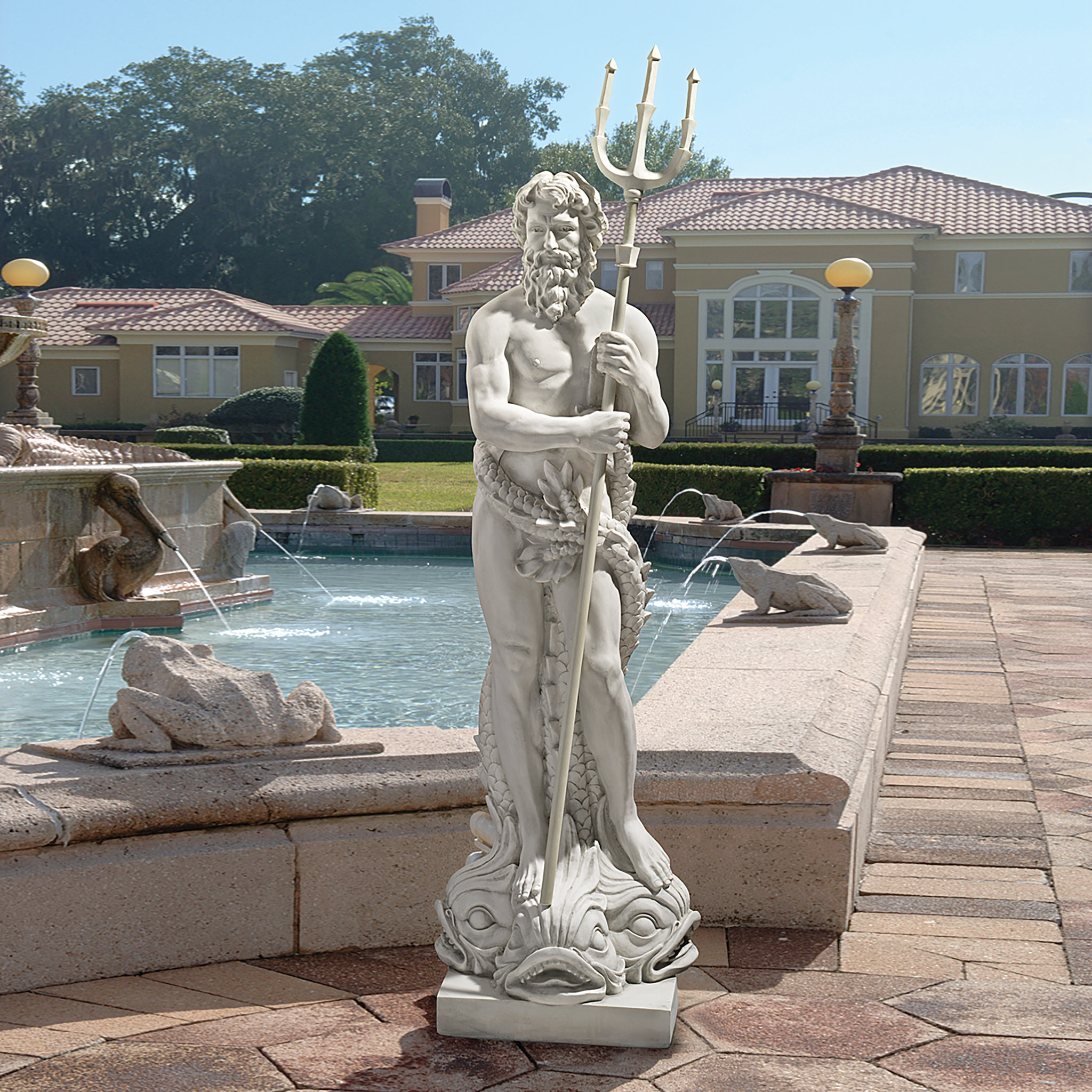 Design Toscano Poseidon God of the Sea Grand-Scale Statue